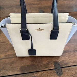 Kate Spade Cream and Navy Tote Bag